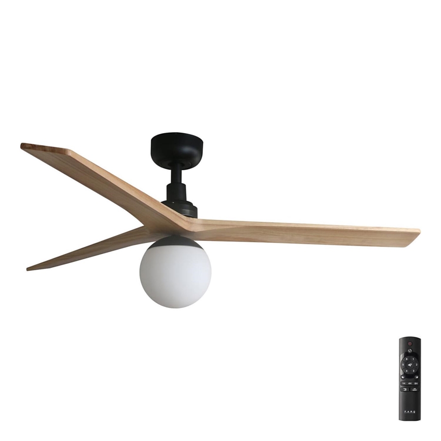 FARO 34283-11L - Laeventilaator KLIM M 1xE27/15W/230V mänd/must d. 125 cm + kaugjuhtimispult
