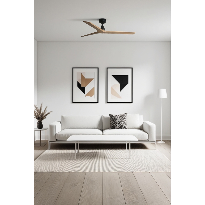 FARO 34283 - Laeventilaator KLIM M pruun/must d. 125 cm + kaugjuhtimispult