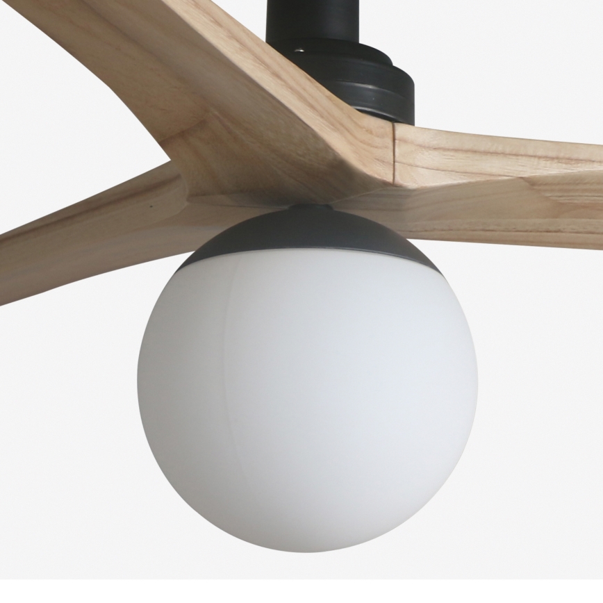 FARO 34284-11L - Laeventilaator KLIM S 1xE27/15W/230V puit/must d. 92,5 cm + kaugjuhtimispult