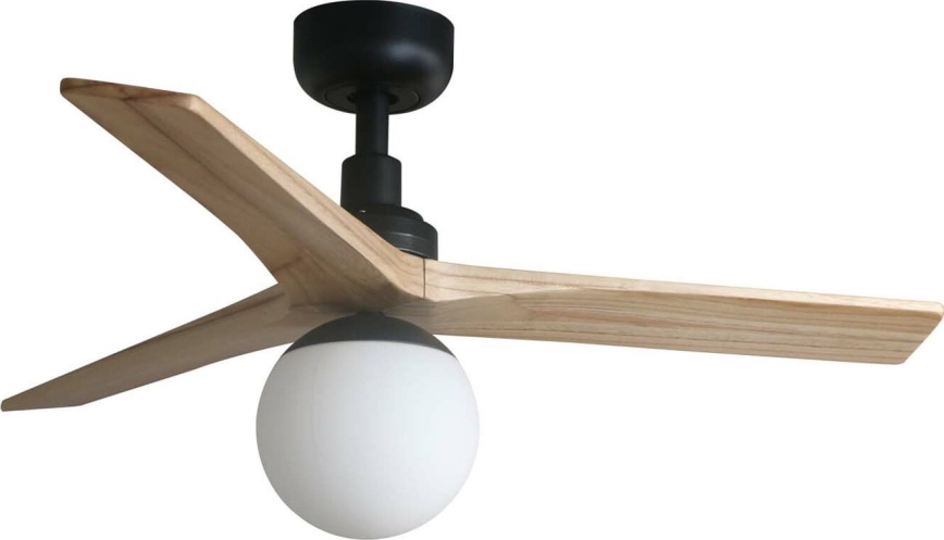 FARO 34284WT-11L - Laeventilaator KLIM S 1xE27/15W/230V mänd/must d. 92,5 cm Wi-Fi Tuya + kaugjuhtimispult