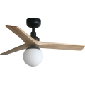 FARO 34284WT-11L - Laeventilaator KLIM S 1xE27/15W/230V mänd/must läbimõõt 92,5 cm Wi-Fi Tuya + kaugjuhtimispult