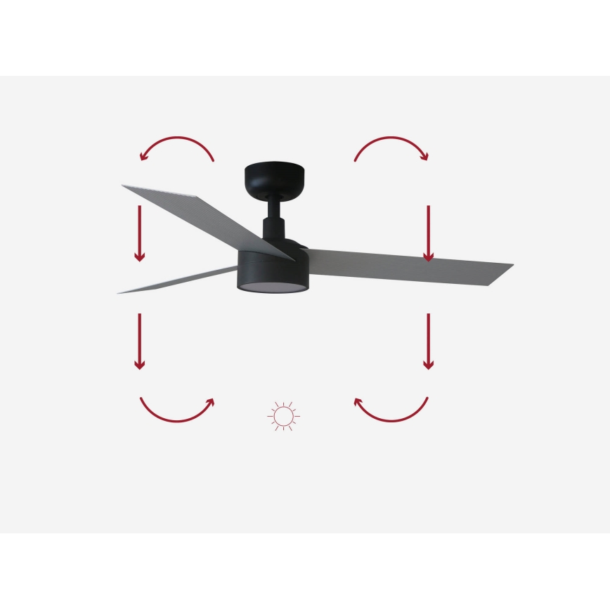 FARO 34285-1TW - LED Hämardatav laeventilaator CRUISER S LED/18W/230V 2700/4000/6500K d. 106 cm + kaugjuhtimispult