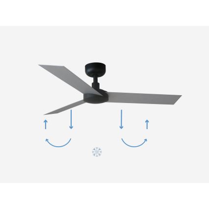 FARO 34285 - Laevalgusti CRUISER S must d. 106 cm + kaugjuhtimispult