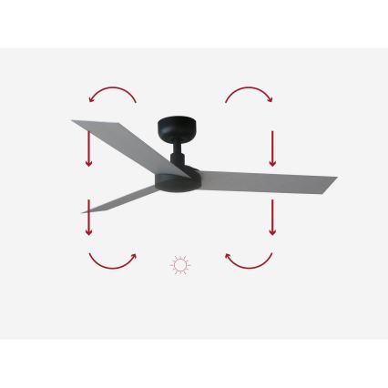 FARO 34285 - Laevalgusti CRUISER S must d. 106 cm + kaugjuhtimispult