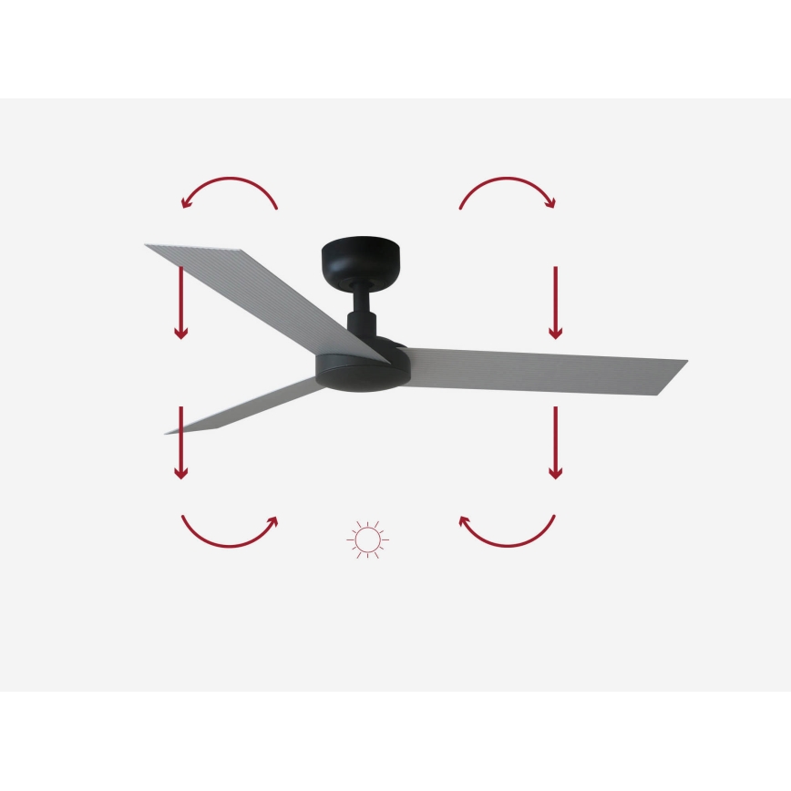 FARO 34285 - Laevalgusti CRUISER S must d. 106 cm + kaugjuhtimispult