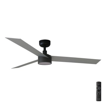 FARO 34286-1TW - hämardatav LED-laeventilaator CRUISER L LED/18W/230V 2700/3000/4000K läbimõõt 132 cm must/hall + kaugjuhtimispult