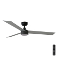 FARO 34286-1TW - LED Hämardatav laeventilaator CRUISER L LED/18W/230V 2700/4000/6500K d. 132 cm must/hall + kaugjuhtimispult