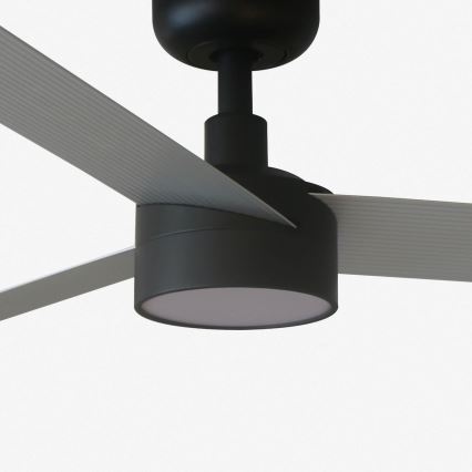 FARO 34286-1TW - LED Hämardatav laeventilaator CRUISER L LED/18W/230V 2700/4000/6500K d. 132 cm must/hall + kaugjuhtimispult