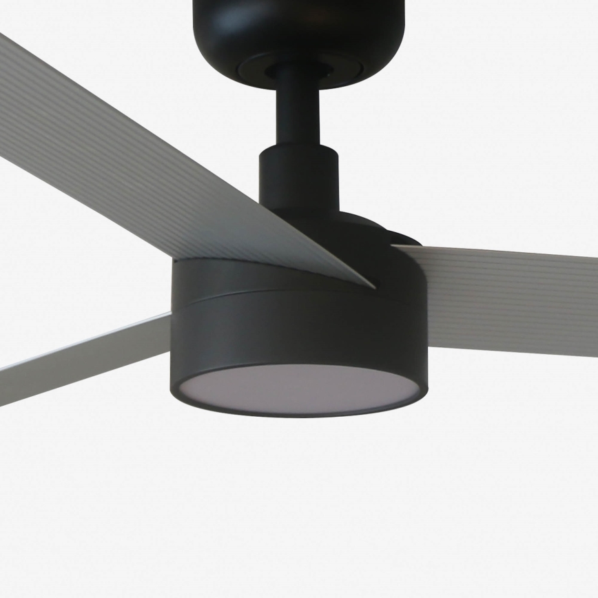 FARO 34286-1TW - LED Hämardatav laeventilaator CRUISER L LED/18W/230V 2700/4000/6500K d. 132 cm must/hall + kaugjuhtimispult