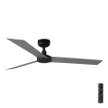 FARO 34286 - Laeventilaator CRUISER L must d. 132 cm + kaugjuhtimispult