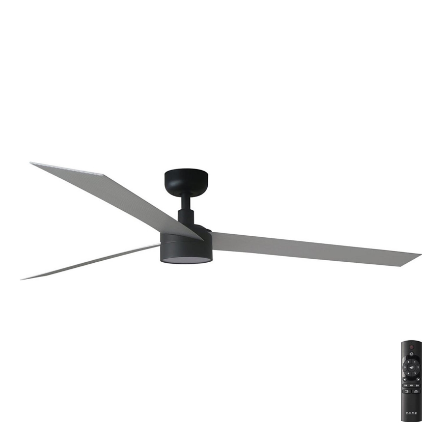 FARO 34287-1TW - LED Hämardatav laeventilaator CRUISER XL LED/18W/230V 2700/4000/6500K d. 160 cm must/hall + kaugjuhtimispult