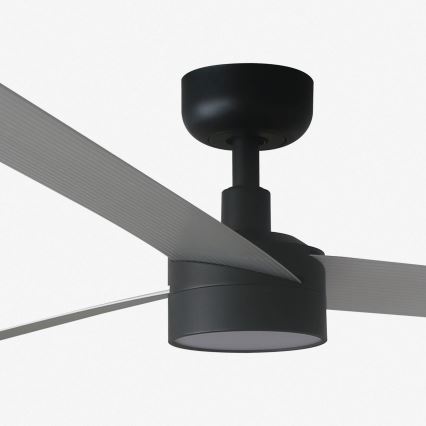 FARO 34287-1TW - LED Hämardatav laeventilaator CRUISER XL LED/18W/230V 2700/4000/6500K d. 160 cm must/hall + kaugjuhtimispult