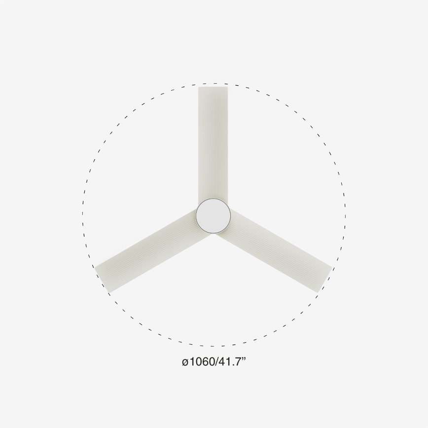 FARO 34288-1TW - Hämardatav LED-ventilaator CRUISER S LED/20W/230V läbimõõt 106 cm 2700/3000/4000K + kaugjuhtimispult