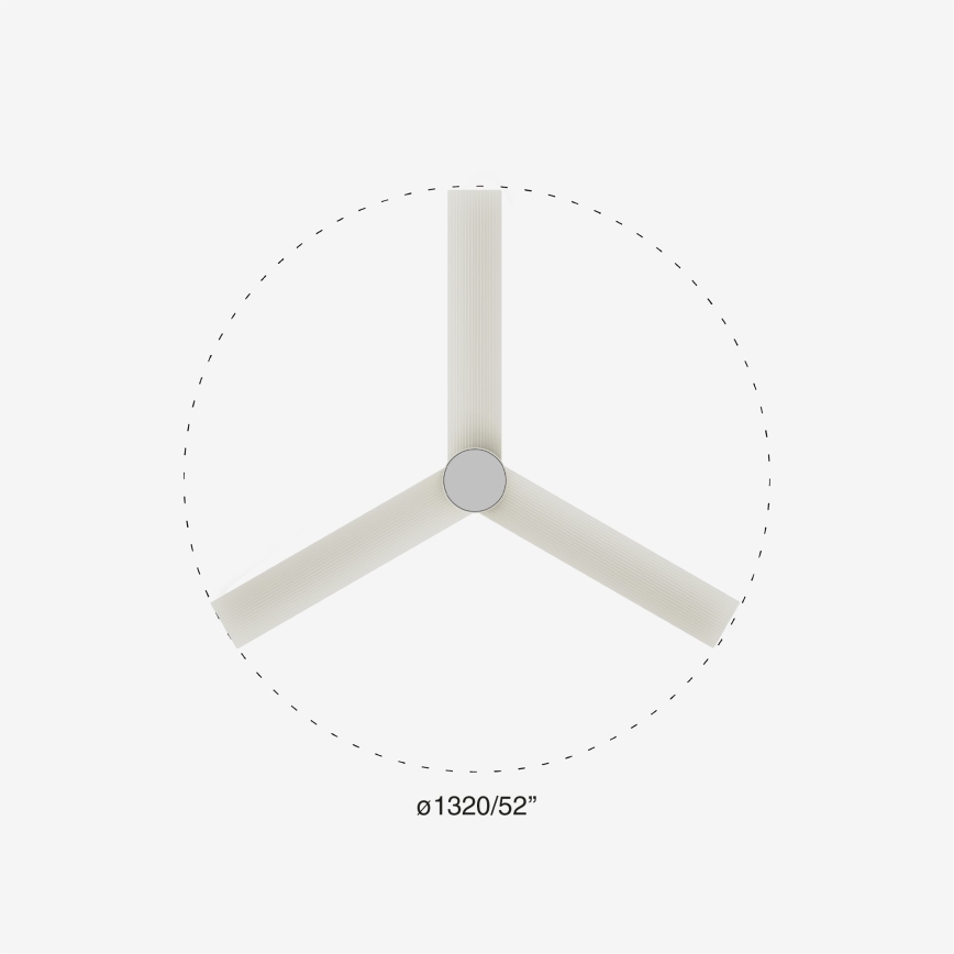 FARO 34290-1TW - LED hämardatav laeventilaator CRUISER LED/20W/230V 2700/3000/4000K läbimõõt 132 cm valge + kaugjuhtimispult