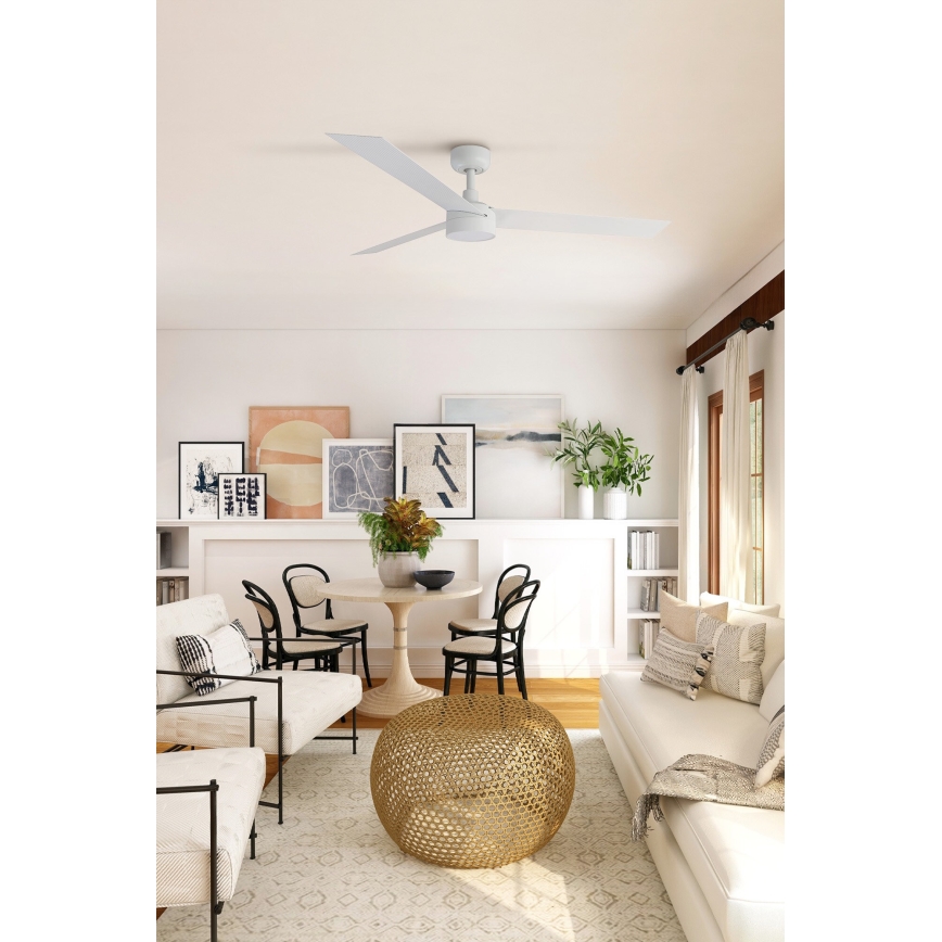 FARO 34290-1TW - LED Hämardatav ventilaator CRUISER LED/20W/230V 2700/4000/6500K d. 132 cm valge + kaugjuhtimispult