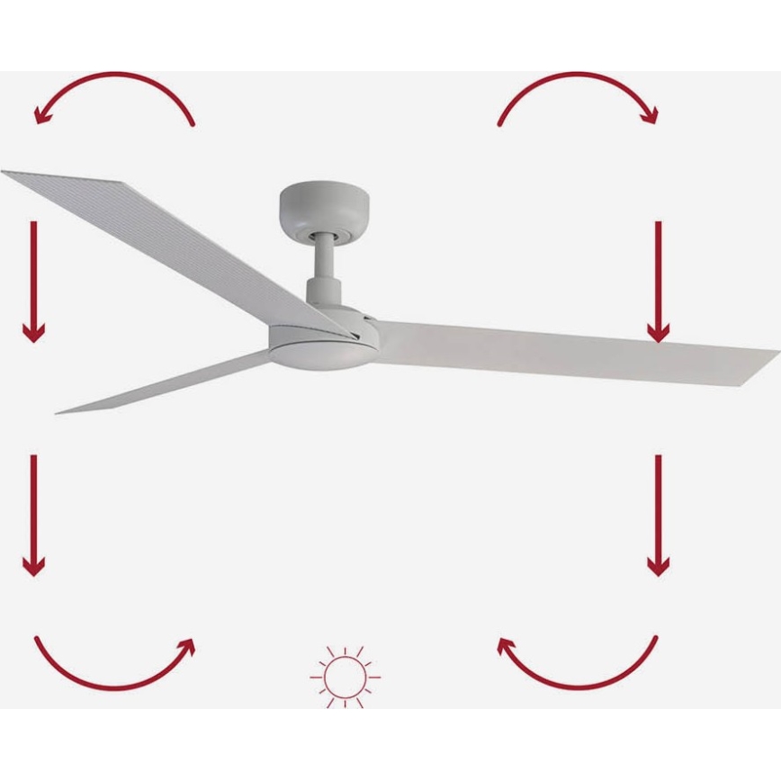 FARO 34290WP - Laeventilaator CRUISER L valge d. 132 cm SMART + kaugjuhtimispult
