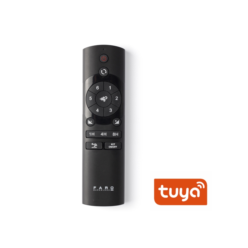 FARO 34290WT1S - LED-hämardatav laeventilaator CRUISER L LED/18W/230V 2700/3000/4000K läbimõõt 132 cm valge Wi‑Fi Tuya + kaugjuhtimispult