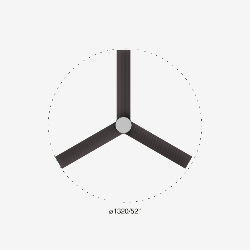 FARO 34291-1TW - LED hämardatav laeventilaator CRUISER LED/20W/230V 2700/3000/4000K läbimõõt 132 cm must + kaugjuhtimispult