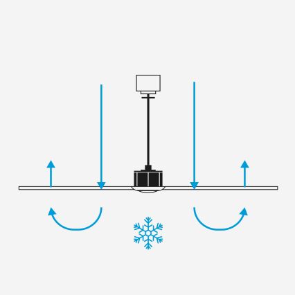 FARO 34291WT1S - LED hämardatav laeventilaator CRUISER L LED/18W/230V 2700/3000/4000K läbimõõt 132 cm must Wi-Fi Tuya + kaugjuhtimispult