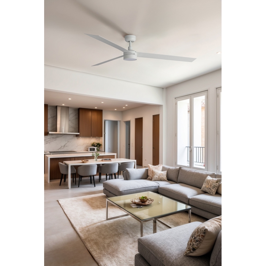 FARO 34292-1TW - LED-hämardatav ventilaator CRUISER LED/20W/230V 2700/3000/4000K läbimõõt 160 cm valge + kaugjuhtimispult