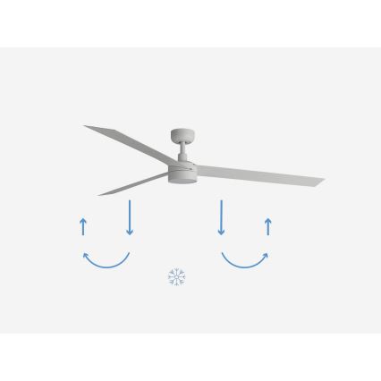 FARO 34292-1TW - LED Hämardatav ventilaator CRUISER LED/20W/230V 2700/4000/6500K d. 160 cm valge + kaugjuhtimispult