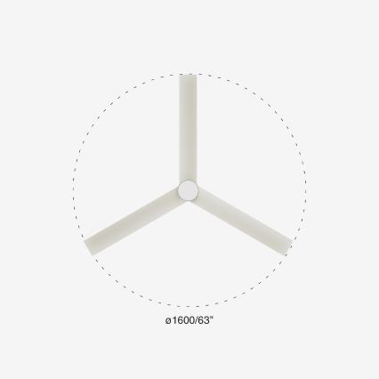 FARO 34292-1TW - LED Hämardatav ventilaator CRUISER LED/20W/230V 2700/4000/6500K d. 160 cm valge + kaugjuhtimispult