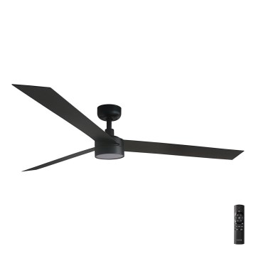 FARO 34293-1TW - hämardatav LED-laeventilaator CRUISER XL LED/18W/230V 2700/3000/4000K läbimõõt 160 cm must + kaugjuhtimispult