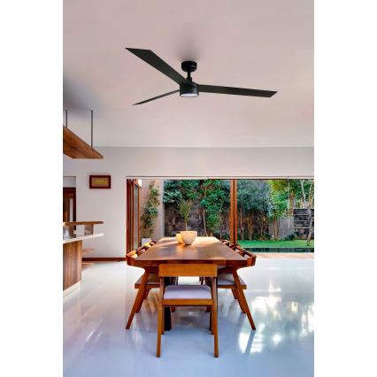 FARO 34293-1TW - hämardatav LED-laeventilaator CRUISER XL LED/18W/230V 2700/3000/4000K läbimõõt 160 cm must + kaugjuhtimispult