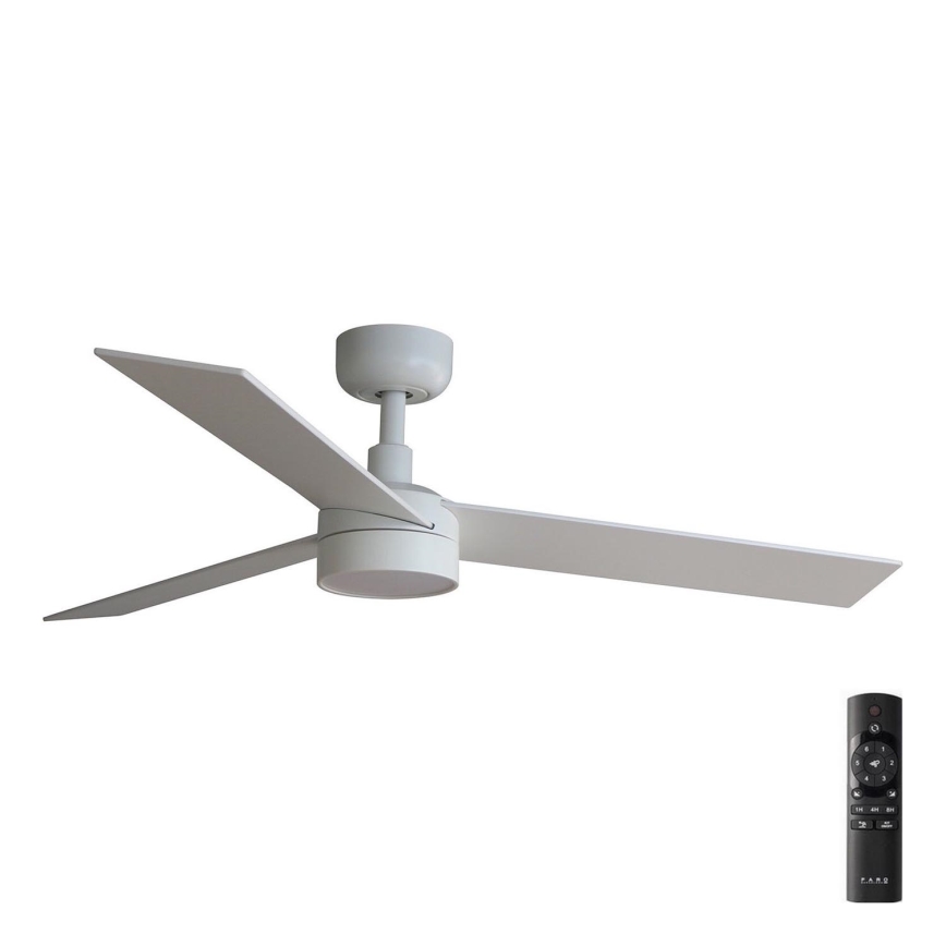FARO 34295-1TW - LED Hämardatav laeventilaator RUDDER S LED/18W/230V 2700/4000/6500K d. 106 cm valge + kaugjuhtimispult