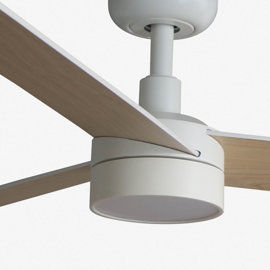 FARO 34295WT-1TW - LED Hämardatav laeventilaator RUDDER S LED/18W/230V 2700/4350/6000K valge/beež d. 106 cm Wi-Fi Tuya + kaugjuhtimispult