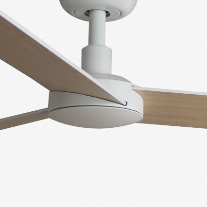 FARO 34295WT - Laeventilaator RUDDER S valge/beež d. 106 cm Wi-Fi Tuya + kaugjuhtimispult