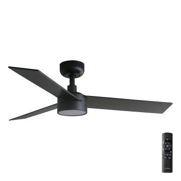 FARO 34296-1TW - LED-hämardatav laeventilaator RUDDER S LED/18W/230V 2700/3000/4000K läbimõõt 106 cm must + kaugjuhtimispult