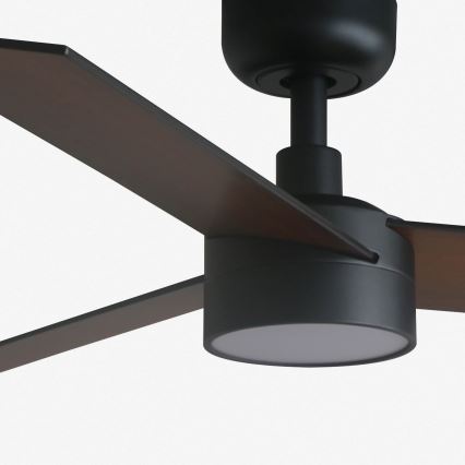 FARO 34296-1TW - LED Hämardatav laeventilaator RUDDER S LED/18W/230V 2700/4000/6500K d. 106 cm must + kaugjuhtimispult