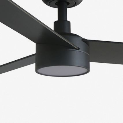 FARO 34296WT-1TW - LED Hämardatav laeventilaator RUDDER S LED/18W/230V 2700/4350/6000K must/pruun d. 106 cm Wi-Fi Tuya + kaugjuhtimispult