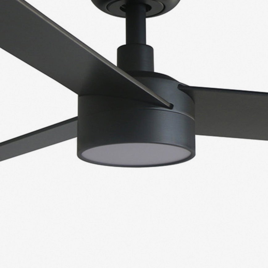 FARO 34296WT-1TW - LED Hämardatav laeventilaator RUDDER S LED/18W/230V 2700/4350/6000K must/pruun d. 106 cm Wi-Fi Tuya + kaugjuhtimispult