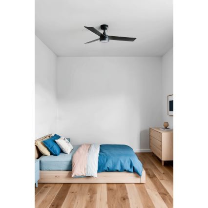 FARO 34296WT1S - LED-hämardatav laeventilaator RUDDER S LED/18W/230V 2700/3000/4000K läbimõõt 106 cm pruun/must Wi-Fi Tuya + kaugjuhtimispult