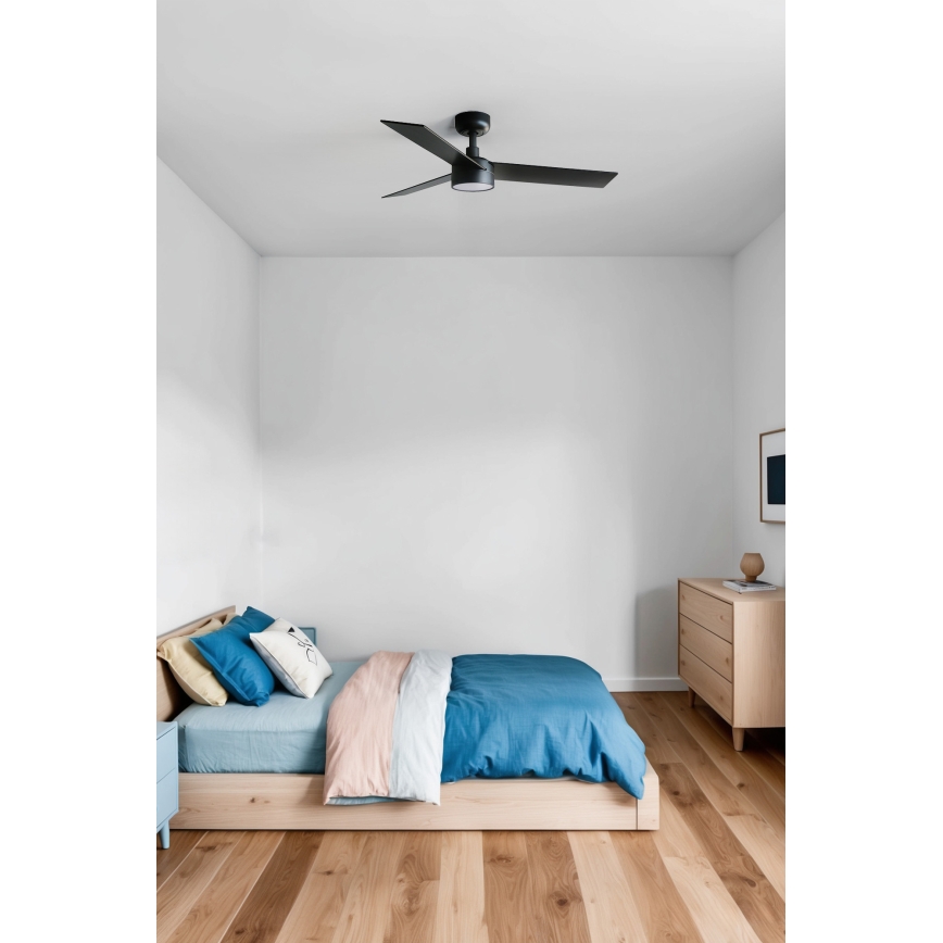 FARO 34296WT1S - LED-hämardatav laeventilaator RUDDER S LED/18W/230V 2700/3000/4000K läbimõõt 106 cm pruun/must Wi-Fi Tuya + kaugjuhtimispult