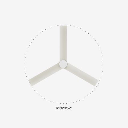 FARO 34297-1TW - LED-hämardatav ventilaator RUDDER L LED/20W/230V 2700/3000/4000K läbimõõt 132 cm + kaugjuhtimispult