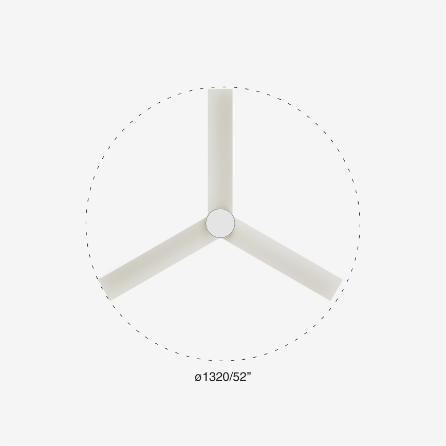 FARO 34297-1TW - LED-hämardatav ventilaator RUDDER L LED/20W/230V 2700/3000/4000K läbimõõt 132 cm + kaugjuhtimispult