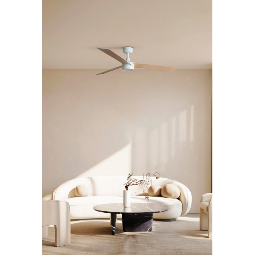 FARO 34297-1TW - LED Hämardatav ventilaator RUDDER L LED/20W/230V 2700/4000/6500K d. 132 cm + kaugjuhtimispult