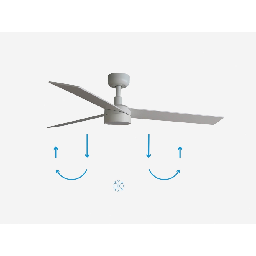 FARO 34297-1TW - LED Hämardatav ventilaator RUDDER L LED/20W/230V 2700/4000/6500K d. 132 cm + kaugjuhtimispult
