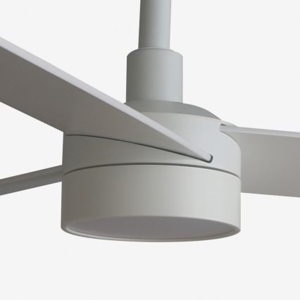 FARO 34297WT-1TW - LED Hämardatav laeventilaator RUDDER L LED/18W/230V 2700/4350/6000K valge d. 132 cm Wi-Fi Tuya + kaugjuhtimispult