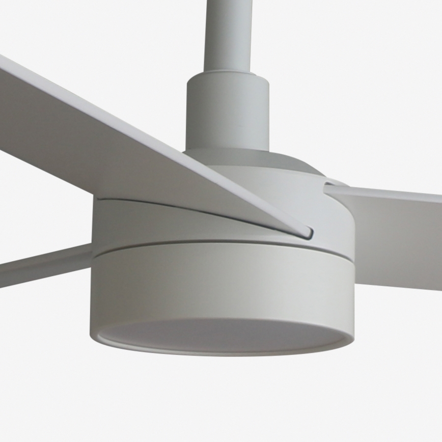 FARO 34297WT-1TW - LED Hämardatav laeventilaator RUDDER L LED/18W/230V 2700/4350/6000K valge d. 132 cm Wi-Fi Tuya + kaugjuhtimispult