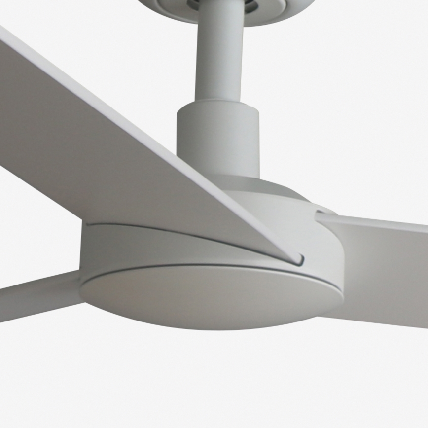 FARO 34297WT - Laeventilaator RUDDER L valge/beež d. 132 cm Wi-Fi Tuya + kaugjuhtimispult