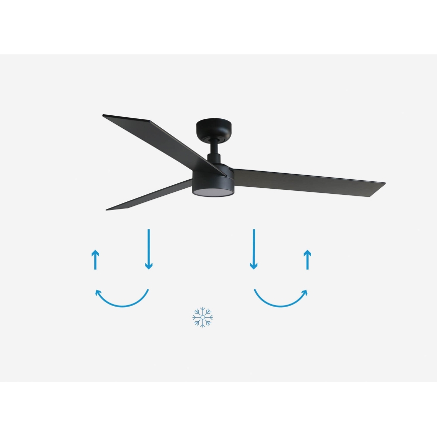 FARO 34298-1TW - LED Hämardatav ventilaator RUDDER L LED/20W/230V 2700/4000/6500K d. 132 cm + kaugjuhtimispult