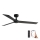 FARO 34298WP - Laeventilaator RUDDER L must d. 132 cm SMART + kaugjuhtimispult