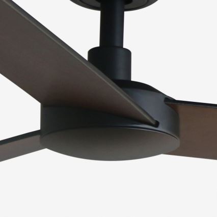 FARO 34298WP - Laeventilaator RUDDER L must d. 132 cm SMART + kaugjuhtimispult