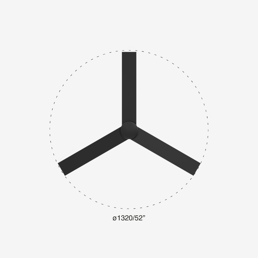 FARO 34298WP - Laeventilaator RUDDER L must d. 132 cm SMART + kaugjuhtimispult