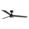 FARO 34298WT1S - Hämardatav laeventilaator RUDDER L LED/18W/230V 2700/3000/4000K, läbimõõt 132 cm, pruun/must, Wi-Fi Tuya + kaugjuhtimispult