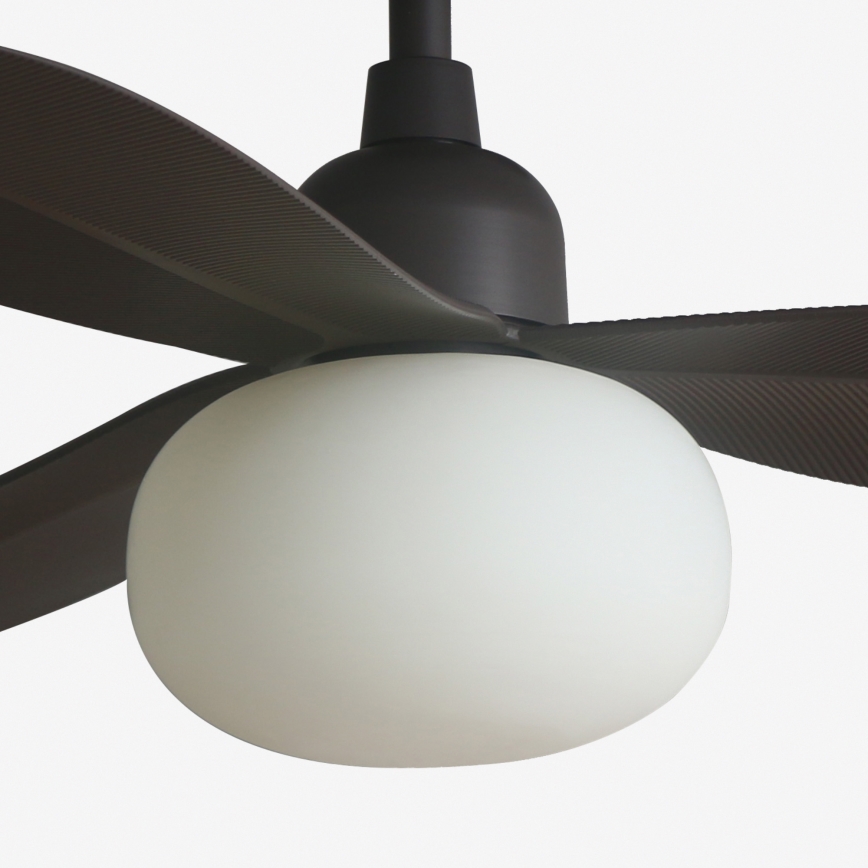 FARO 34301-11L - Laeventilaator PALMA 1xE27/15W/230V pruun d. 129 cm IP44 + kaugjuhtimispult